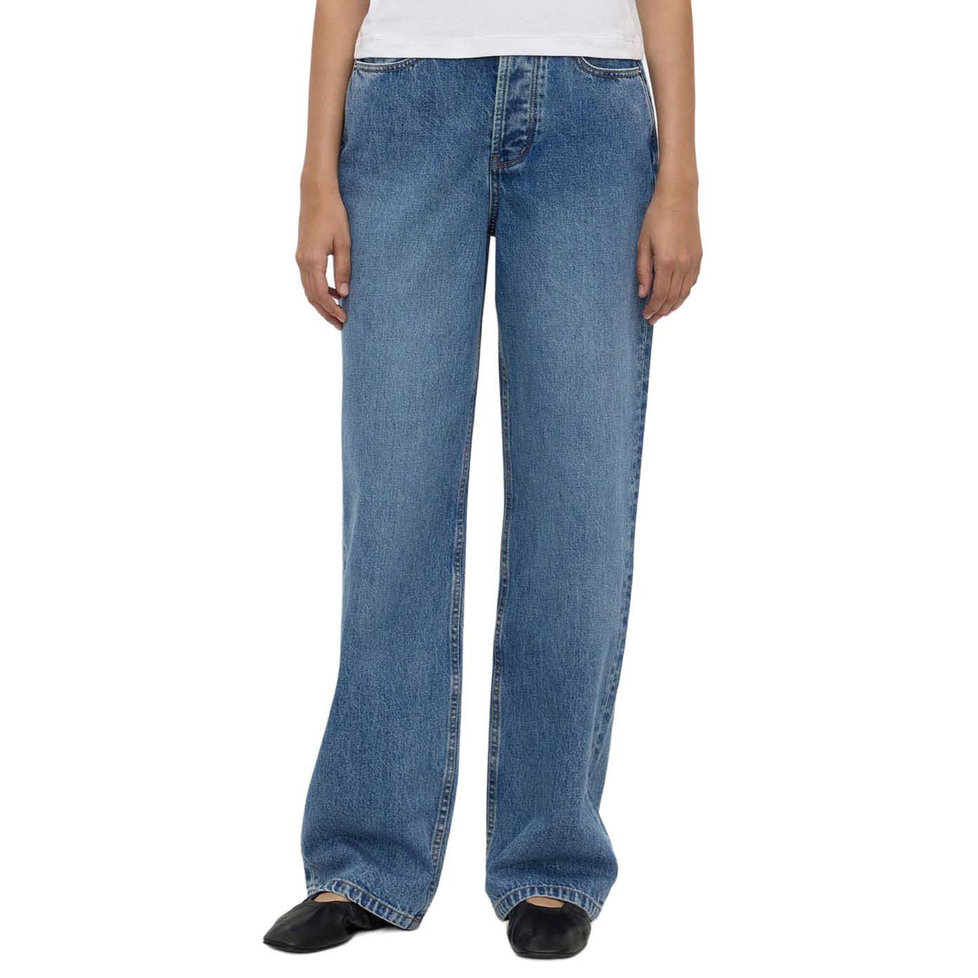 Assembly Label High Rise Straight Jean Classic Blue